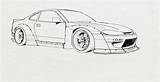 Nissan Silvia Car Sketch S15 Cars Jdm シルビア 日産 Super Choose Board Anime sketch template