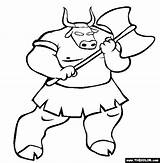 Minotaur Coloring Pages Online Drawings 14kb 565px sketch template