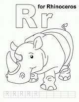 Coloring Rhinoceros Letter Printable Pages Rhino Preschool Rr Practice Handwriting Colour Activities Worksheet Kids Alphabet Crafts Rhinos Animal Popular Printables sketch template