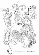 Coloring Pages Adult Colouring Adults Book Color Volwassenen Amazing Voor Printable Sheets Butterfly Kleuren Books Vlinders Animal Line Mandala Butterflies sketch template