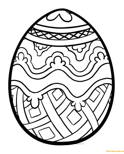 easter eggs symbolizing christianity coloring page  printable