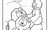 Lions Den Daniel Coloring Pages Lion Preschool Bible Printable sketch template