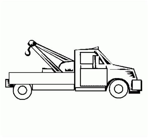 printable coloring page tow truck big rig truck coloring pages