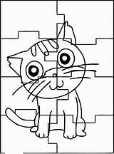 Puzzle Coloring Pages Puzzles Printable Kids Cat Jigsaw Color Play Para Cute Azcoloring Cut Happy Games Popular Az Getdrawings Guardado sketch template