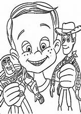Andy Coloring Buzz Woody Toy Story Lightyear Sheriff Pages Has Categories sketch template