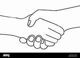 Shaking Handshake Eps10 sketch template