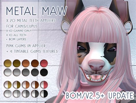 second life marketplace wickedpup metal maw canis lupus