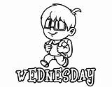 Wednesday Coloring Pages Week Days Wacky Colorear Para Colouring Color Monday Dibujo Print Coloringcrew Printable Miercoles Coloringhome Comments sketch template