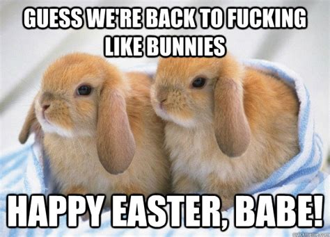 guess we re back to fucking like bunnies happy easter babe misc