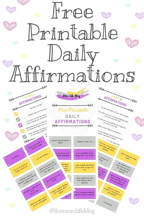printable positive affirmations