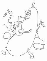 Coloring Pages Gourd Getcolorings Bottle Water sketch template