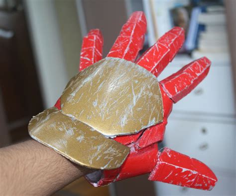 realistic mk  iron man glove  printed  weathering  steps instructables