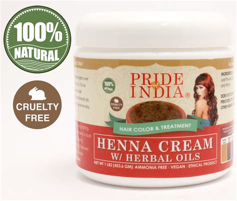 Pride Of India Herbal Henna Hair Color Cream 100 Natural