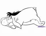 Eeyore Coloring Pages Snoozing sketch template