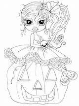 Coloring Halloween Digi Stamp Pages Stamps Visit sketch template