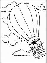 Luchtballon Kleurplaten Kleurplaat sketch template