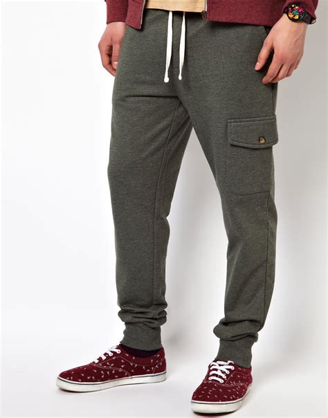 Lyst Asos Skinny Sweatpants With Cargo Pockets In Gray For Men