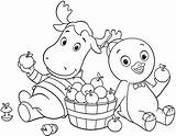 Backyardigans Coloring Tyrone Pablo Fruit Eat Some Pages Tasha Getcolorings sketch template