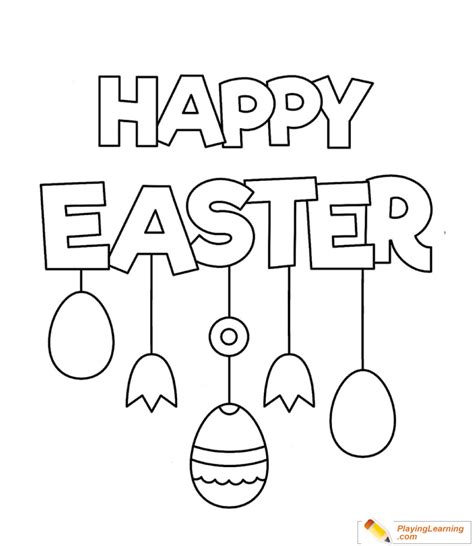 happy easter coloring page   happy easter coloring page