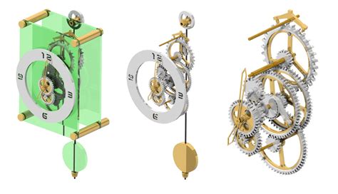 wood mechanical clock blueprints  plans