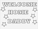 Welcome Daddy Coloring Pages Back Template sketch template