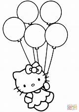 Balloons Balloon Bunch Coloring Pages Color Printable Kitty Selected Hello Pluspng sketch template