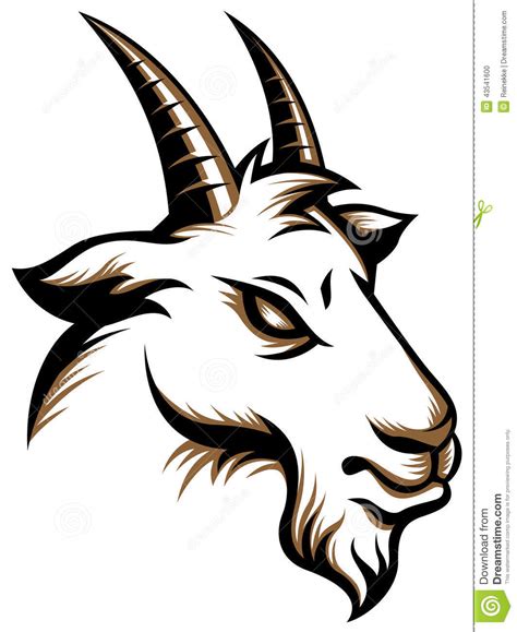 Angry Goat Stock Vector Image 43541600