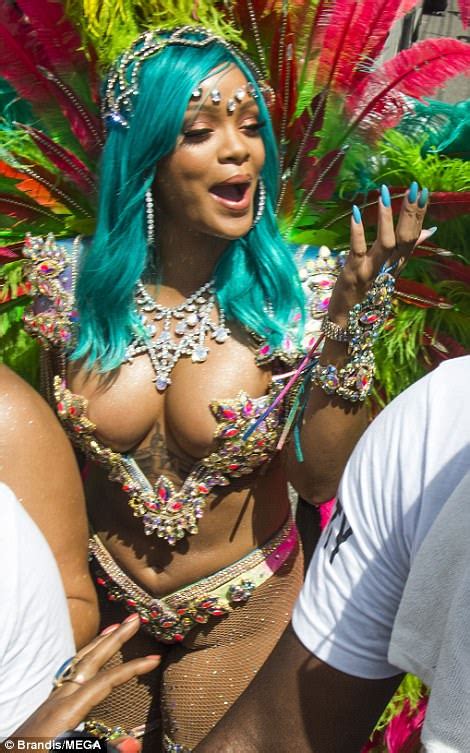 Rihanna Wears Revealing Jewel Bikini For Barbados Festival