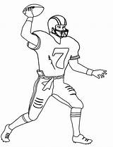 Coloring Manning Football Pages Template sketch template