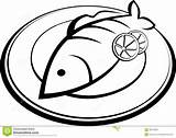 Fish Plate Clipart Fried Drawing Stock Food Clipartpanda Cooked Dreamstime Clipartmag Contour Vector Sea Illustrations Vectors Illustration sketch template