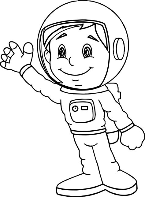 astronaut boy coloring page wecoloringpagecom