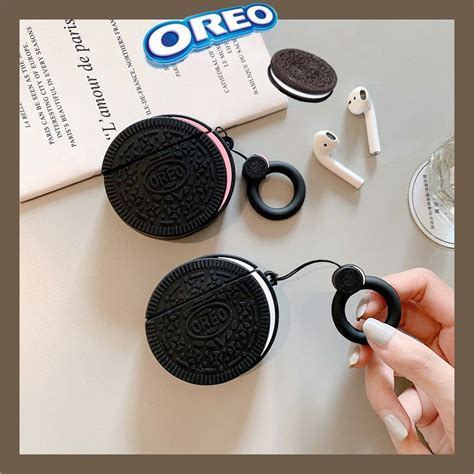 oreo cookies airpod case pink airpods     airpod case earbuds case earphone case