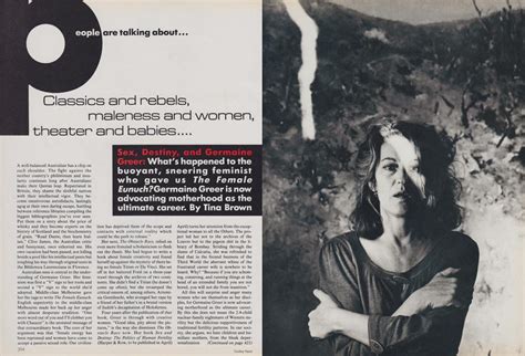 Sex Destiny And Germaine Greer Vogue February 1984