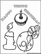 Birthday Coloring Pages Happy Anniversary 10th Tenth Printable Occasions Holidays Special Colouring Funny Sheets Color Batman Template Kids Messages Templates sketch template
