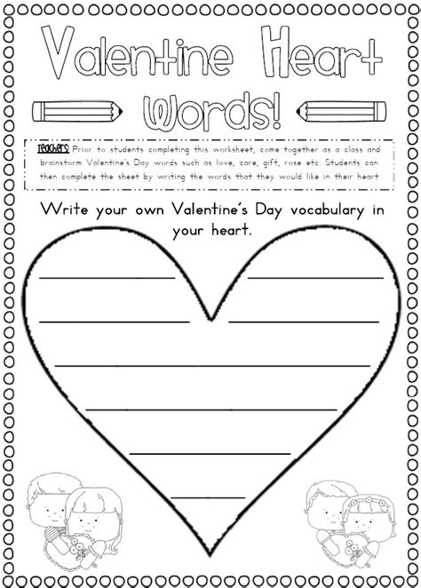 images  valentines day worksheets    pinterest