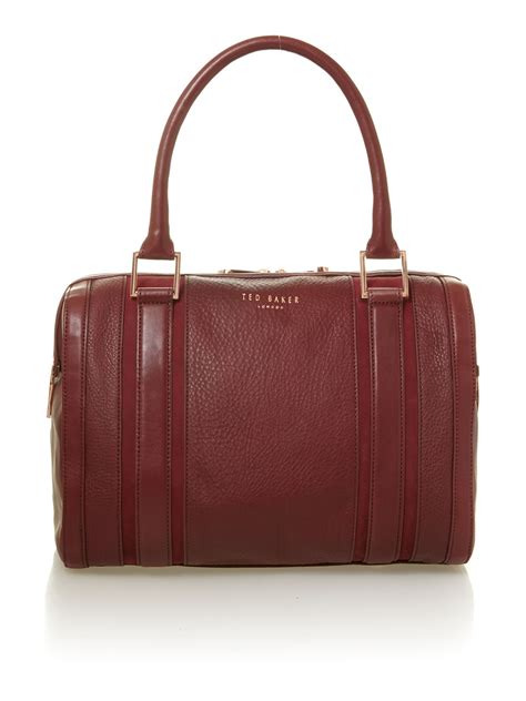 ted baker  leather red bowling bag  red lyst