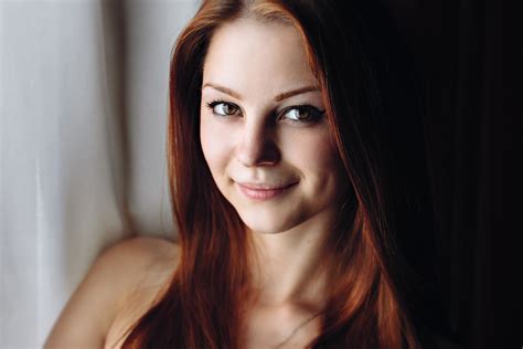 Wallpaper Face Women Redhead Long Hair Red Singer Smiling