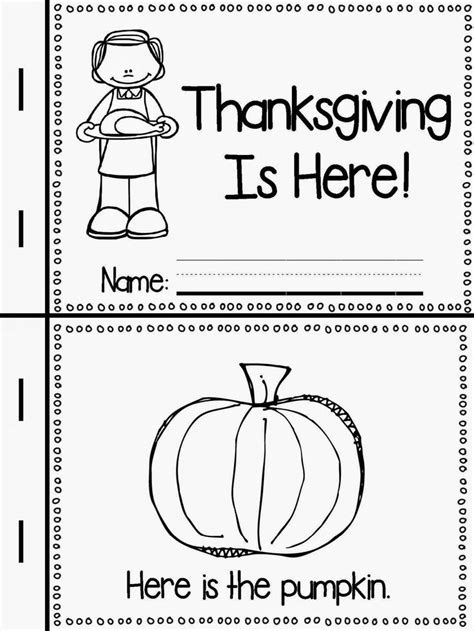 emergent reader  thanksgiving thanksgiving kindergarten