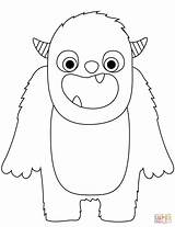 Monster Coloring Pages Printable Cute Cartoon Monsters Halloween Supercoloring sketch template