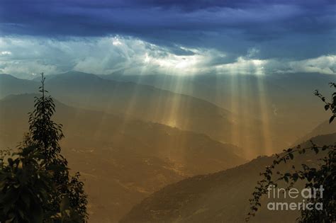 sun shine  cloud burst sikkim india photograph  rudra narayan