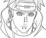 Naruto Yahiko Pain Portrait Coloring Pages Paper Drawing Getdrawings sketch template