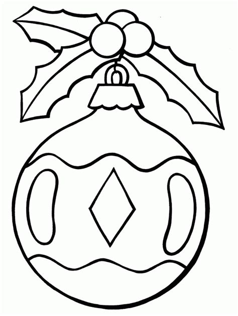 christmas ornament coloring sheet coloring home