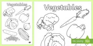 vegetables coloring poster teacher