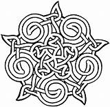 Coloring Pages Celtic Geometric Medallion Mandala Patterns Printable Knotwork Dragon Flower Designs Keltische Color Pentagram Pattern Knot Adults Star Colouring sketch template