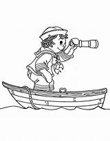 Andy Raggedy Ann Telescope Coloring Boat Using Netart sketch template