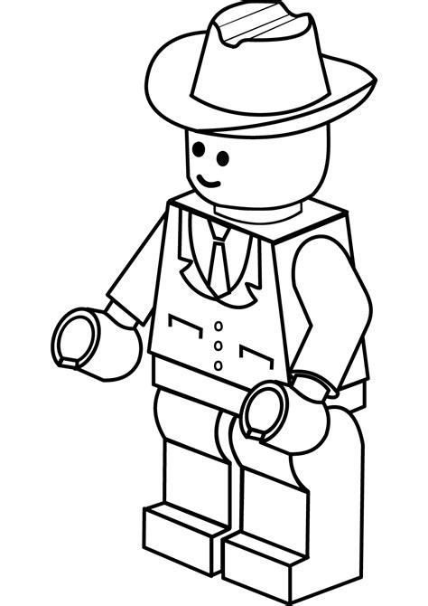 lego man coloring page  students  teacher educative printable