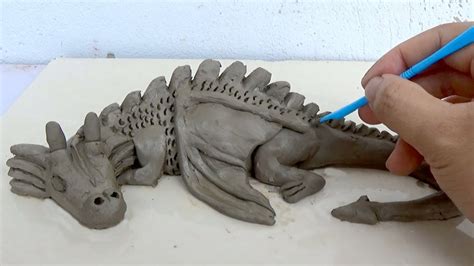 clay dragon sculptures