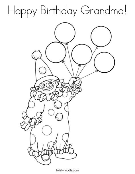 happy birthday nana coloring page coloring home