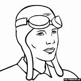 Amelia Earhart Aviador Historical Piloto Inventors Tudodesenhos Sheets Getdrawings Aviator sketch template
