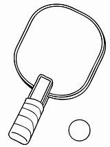 Coloring Tennis Table Racket Ball Pages Printable Color Badminton Clipart sketch template